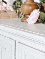 large dresser painted in off white clay furniture paint