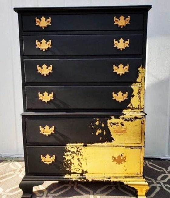 mudpaint furniture paint black dresser