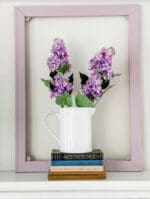 picture frame painted in light purple clay furniture paint