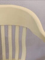 desk chair painted in light yellow clay furniture paint