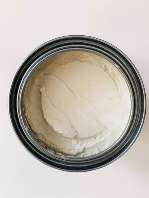open container of MudPaint white liming wax on a white backdrop