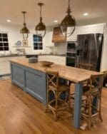 kitchen cabinets painted in newport blue gray clay furniture paint