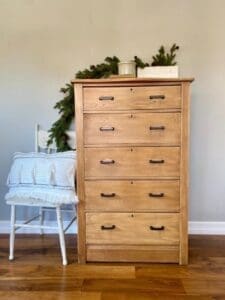 large dresser painted with matte finish clear coat by mudpaint