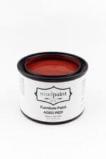 pint container of dark red clay furniture paint