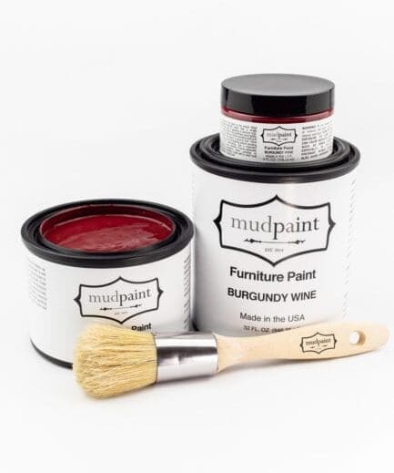 various containers of burgundy wine clay furniture paint