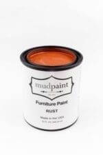 quart container of rust clay furniture paint by MudPaint