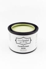 pint of light green clay furniture paint by MudPaint