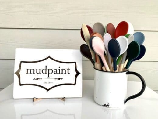 hand painted spoons with Mudpaint clay furniture paint