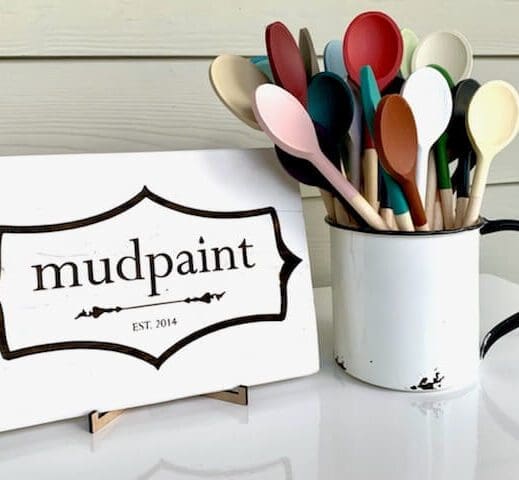 hand painted spoons with Mudpaint clay furniture paint