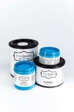 assorted containers of bluebird mudpaint clay furniture paint