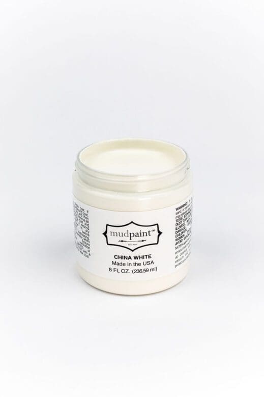8 ounce container of china white clay furniture paint