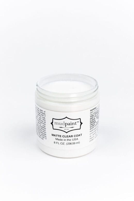 8 ounce container of matte finish clear coat by MudPaint