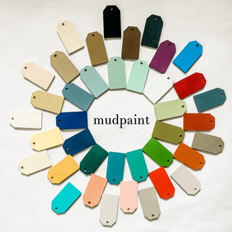 MudPaint Clay furniture paint color mixing and hand painted wooden tags