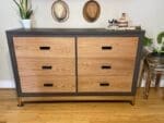 mid century modern dresser drawer file painted in chocolate and espresso brown walnut clay furniture paint by MudPaint