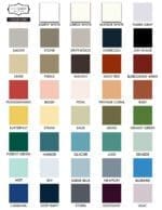 Color chart displaying the 2023 MudPaint Clay Furniture Paint colors